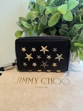 Jimmy Choo Star Stud Compact Wallet EUC